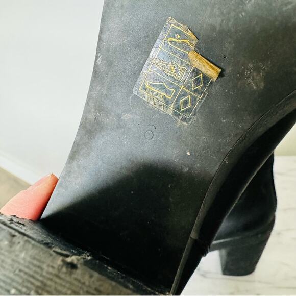 Asos Womens Ankle Chelsea Boots Block Heel Platform Faux leather Black. Womans 6 - Picture 11 of 12